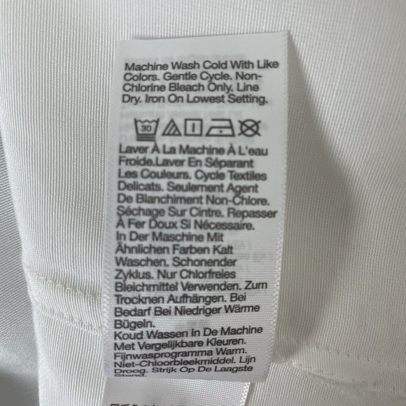 Alexa Chung for Madewell Pleat-Pocket Button-Up Shirt Small Eyelet White NT108 - Picture 14 of 16